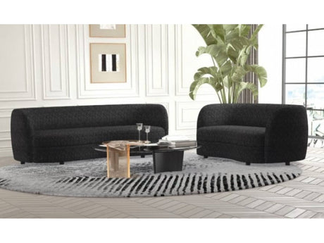 Versoix Black Sofa & Loveseat - Ornate Home