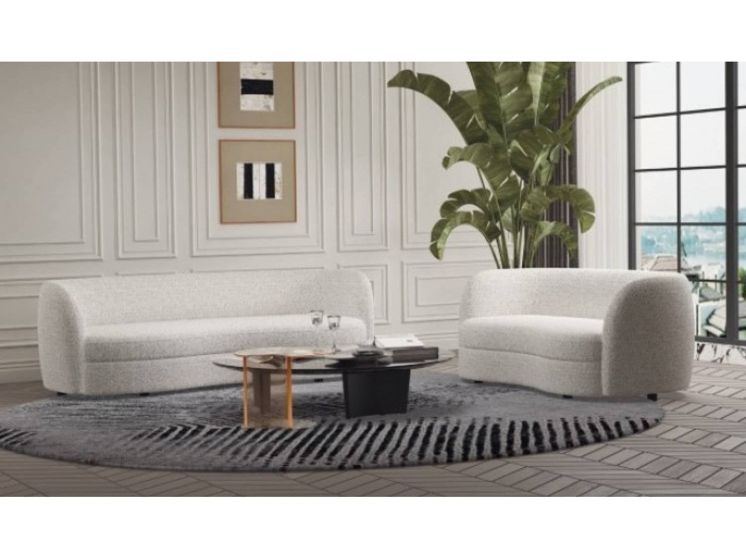 Versoix Off-White Sofa & Loveseat - Ornate Home