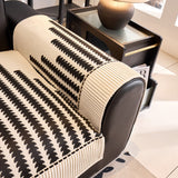 Vertical Stripes Sectional Sofa Cover Slipcover - Non-Slip, Fits L-Shape Couches - Ornate Home