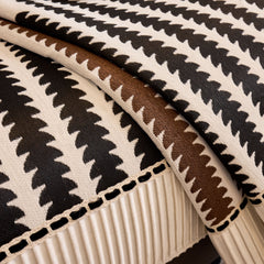 Vertical Stripes Sectional Sofa Cover Slipcover - Non-Slip, Fits L-Shape Couches - Ornate Home