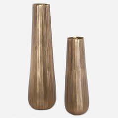 Vertiforge Antique Gold Vases (Set of 2) - Ornate Home