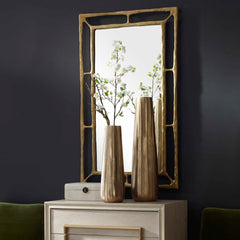 Vertiforge Antique Gold Vases (Set of 2) - Ornate Home