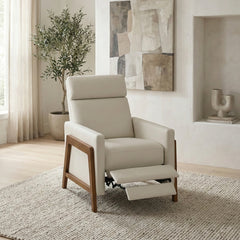 Verve Beige Push Back Reclining Chair - Ornate Home