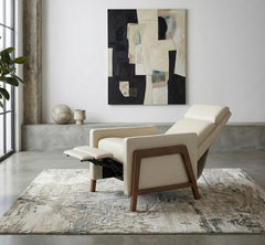 Verve Beige Push Back Reclining Chair - Ornate Home