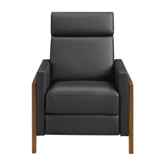Verve Black Push Back Reclining Chair - Ornate Home