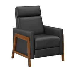 Verve Black Push Back Reclining Chair - Ornate Home