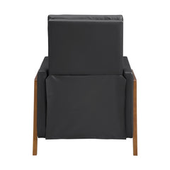 Verve Black Push Back Reclining Chair - Ornate Home