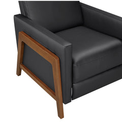 Verve Black Push Back Reclining Chair - Ornate Home