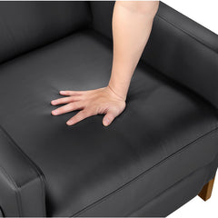 Verve Black Push Back Reclining Chair - Ornate Home