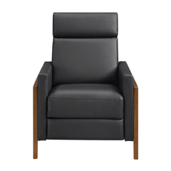 Verve Black Push Back Reclining Chair - Ornate Home