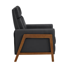 Verve Black Push Back Reclining Chair - Ornate Home