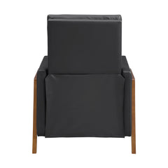 Verve Black Push Back Reclining Chair - Ornate Home