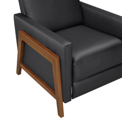Verve Black Push Back Reclining Chair - Ornate Home