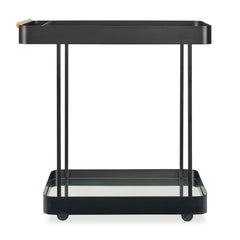 Vesper Black Iron Bar Cart - Ornate Home