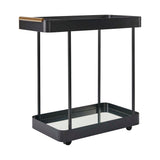 Vesper Black Iron Bar Cart - Ornate Home
