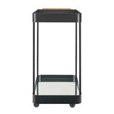 Vesper Black Iron Bar Cart - Ornate Home