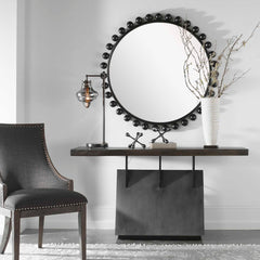 Vessel Brown/Gray/Woodtone Industrial Console Table - Ornate Home