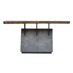 Vessel Brown/Gray/Woodtone Industrial Console Table - Ornate Home