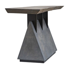 Vessel Brown/Gray/Woodtone Industrial Console Table - Ornate Home