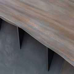 Vessel Brown/Gray/Woodtone Industrial Console Table - Ornate Home