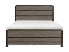 Vestavia Antique Gray/Brown Queen Bed - Ornate Home