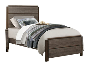 Vestavia Antique Gray/Brown Twin Bed - Ornate Home