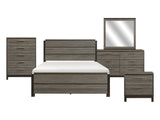 Vestavia Antique Gray/Dark Brown 5-Piece Queen Bedroom Set - Ornate Home