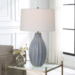 Veston Blue Glaze Table Lamp - Ornate Home