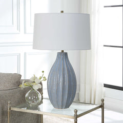 Veston Blue Glaze Table Lamp - Ornate Home