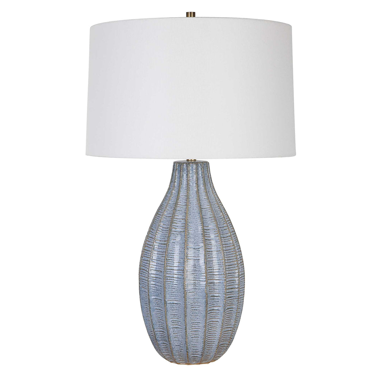 Veston Blue Glaze Table Lamp - Ornate Home