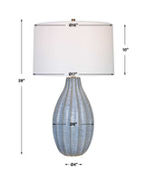 Veston Blue Glaze Table Lamp - Ornate Home