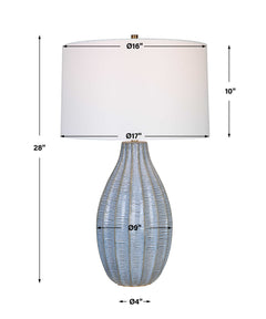 Veston Blue Glaze Table Lamp - Ornate Home