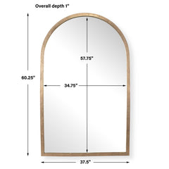Vestry Antique Brass Arch Mirror - Ornate Home