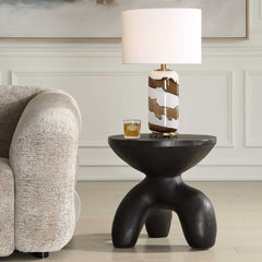Veta Black Indoor-Outdoor Accent Table - Ornate Home