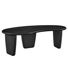 Vetra Black Kidney-Shaped Free Coffee Table - Ornate Home