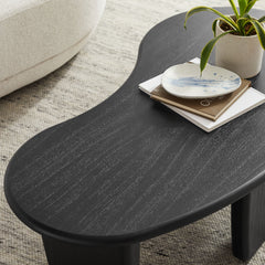 Vetra Black Kidney-Shaped Free Coffee Table - Ornate Home