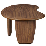 Vetra Walnut Kidney-Shaped Free Coffee Table - Ornate Home