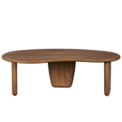 Vetra Walnut Kidney-Shaped Free Coffee Table - Ornate Home