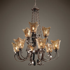 Vetraio Oil Rubbed Bronze 9 Light Chandelier - Ornate Home
