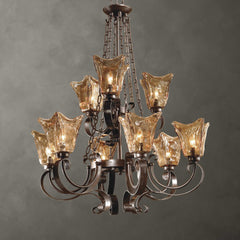 Vetraio Oil Rubbed Bronze 9 Light Chandelier - Ornate Home