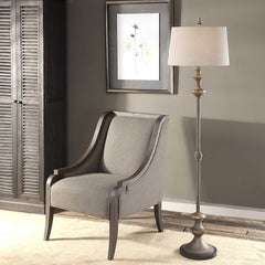 Vetralla Silver/Bronze Floor Lamp - Ornate Home
