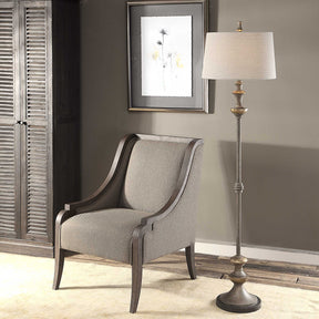 Vetralla Silver/Bronze Floor Lamp - Ornate Home