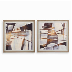 Vetrina Multicolor Framed Abstract Prints (Set of 2) - Ornate Home