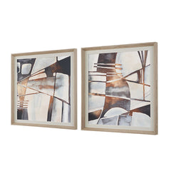 Vetrina Multicolor Framed Abstract Prints (Set of 2) - Ornate Home