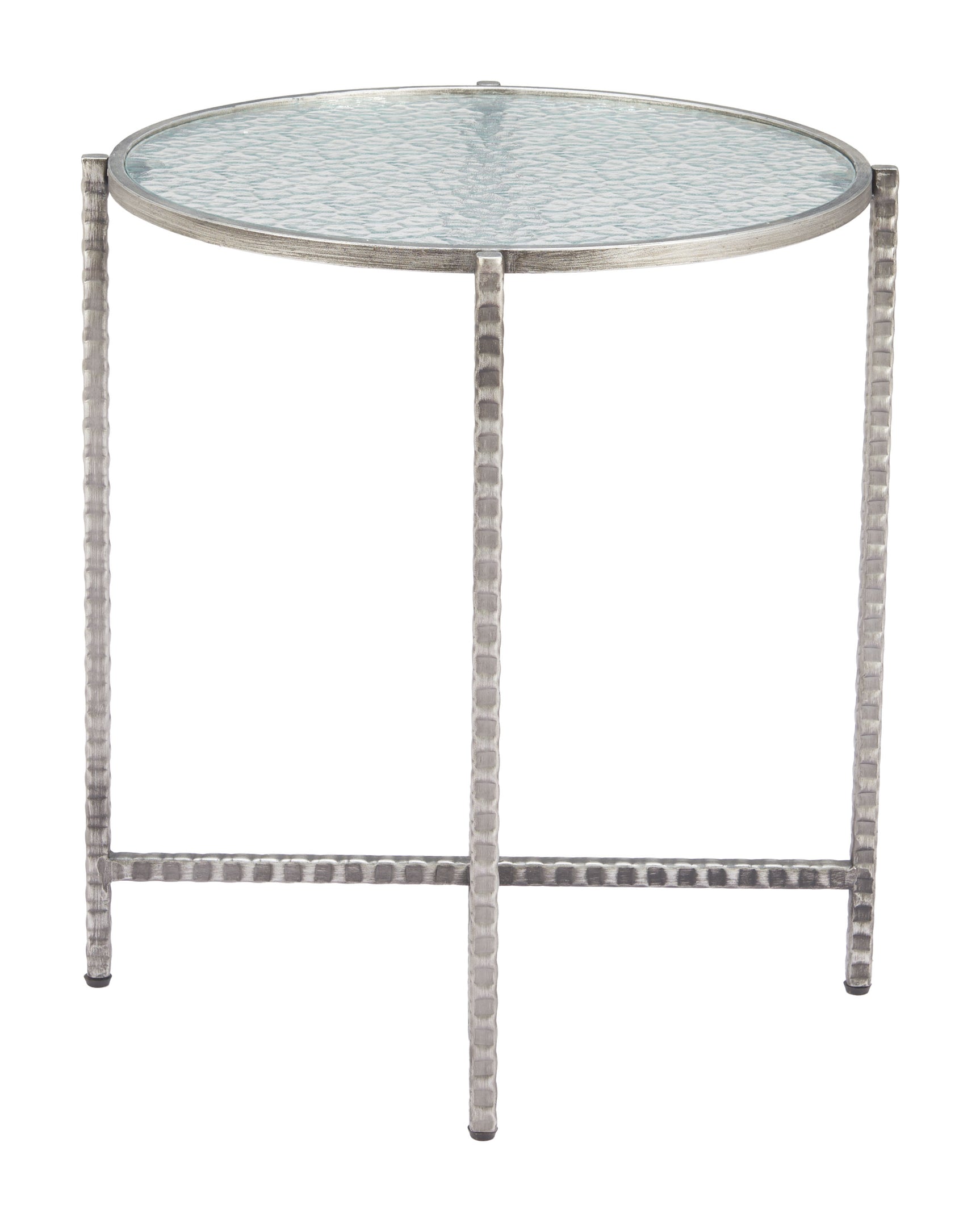 Vetro Silver Side Table - Ornate Home