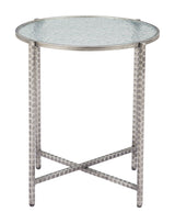 Vetro Silver Side Table - Ornate Home