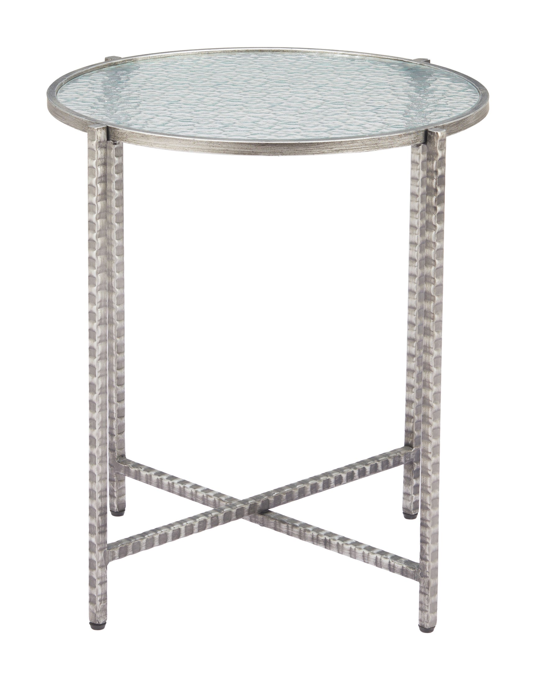 Vetro Silver Side Table - Ornate Home