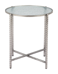 Vetro Silver Side Table - Ornate Home