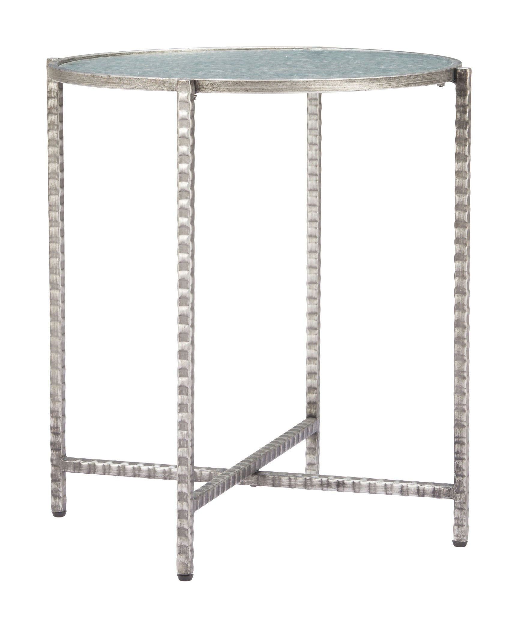 Vetro Silver Side Table - Ornate Home