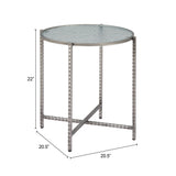 Vetro Silver Side Table - Ornate Home